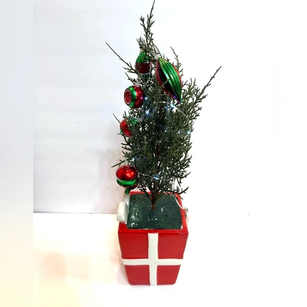 NEW OOAK Small Lighted Retro-Inspired Tree Ceramic Base 17”